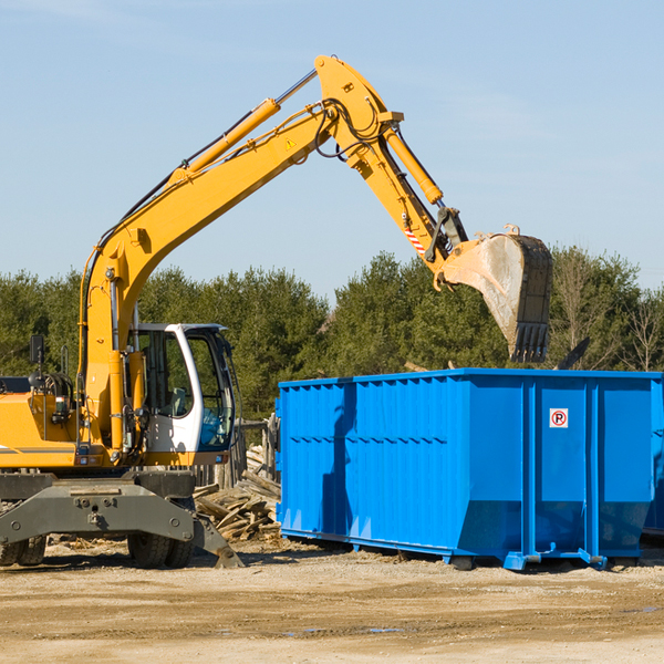 what size residential dumpster rentals are available in Menomonee Falls Wisconsin